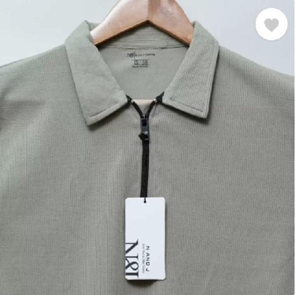 Men's Cotton Plain Polo T-Shirt - Round Neck